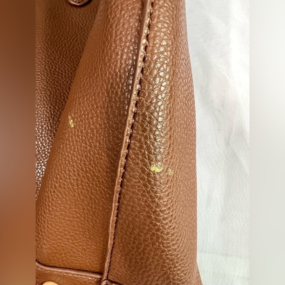 BCBG Paris Pebbled Faux Leather Tote - Brown - Picture 5 of 9